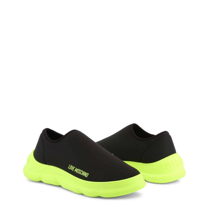 Neon Green Slip-On Shoes Burgundy Hera