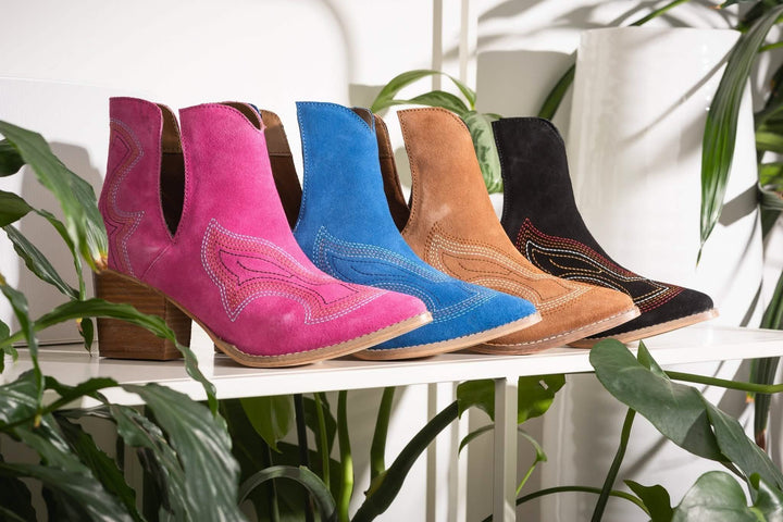 Magenta Journee Ankle Booties - Stylish Comfort with a Western Twist Copper Maple