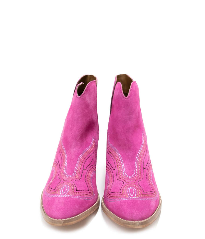 Magenta Journee Ankle Booties - Stylish Comfort with a Western Twist Copper Maple