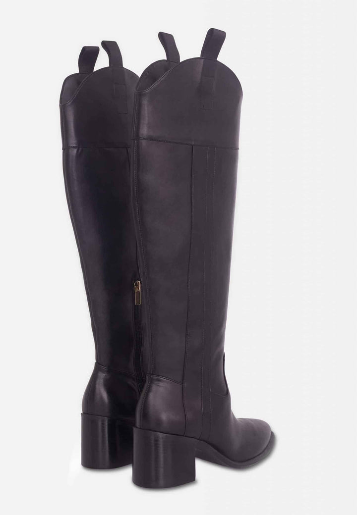 Canna Luxe Leather Knee-High Boots Amber Rose