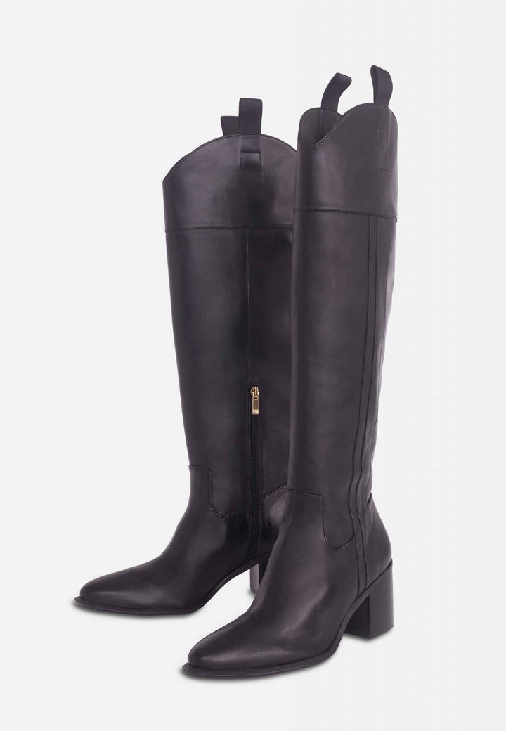 Canna Luxe Leather Knee-High Boots Amber Rose