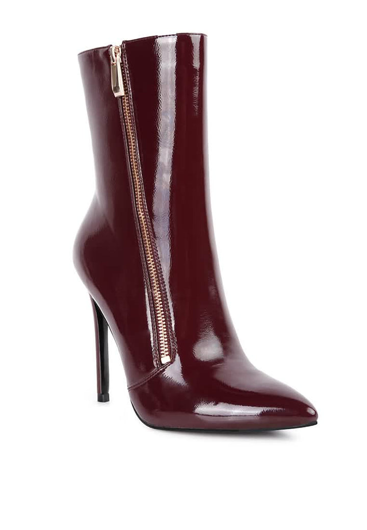 Bohemian Elegance High Heeled Ankle Boots Ruby Smudge