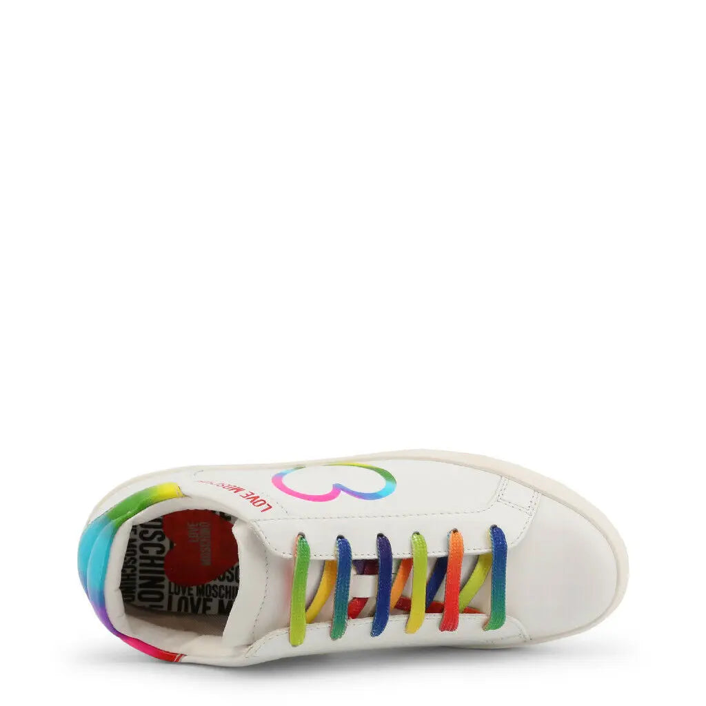 Playful Rainbow Heart Sneakers Burgundy Hera