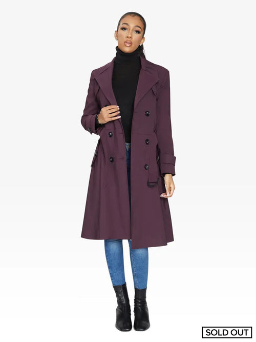 Spring/Summer Double Breasted Trench Mac Coat (1201-SP) Rose Eleusis